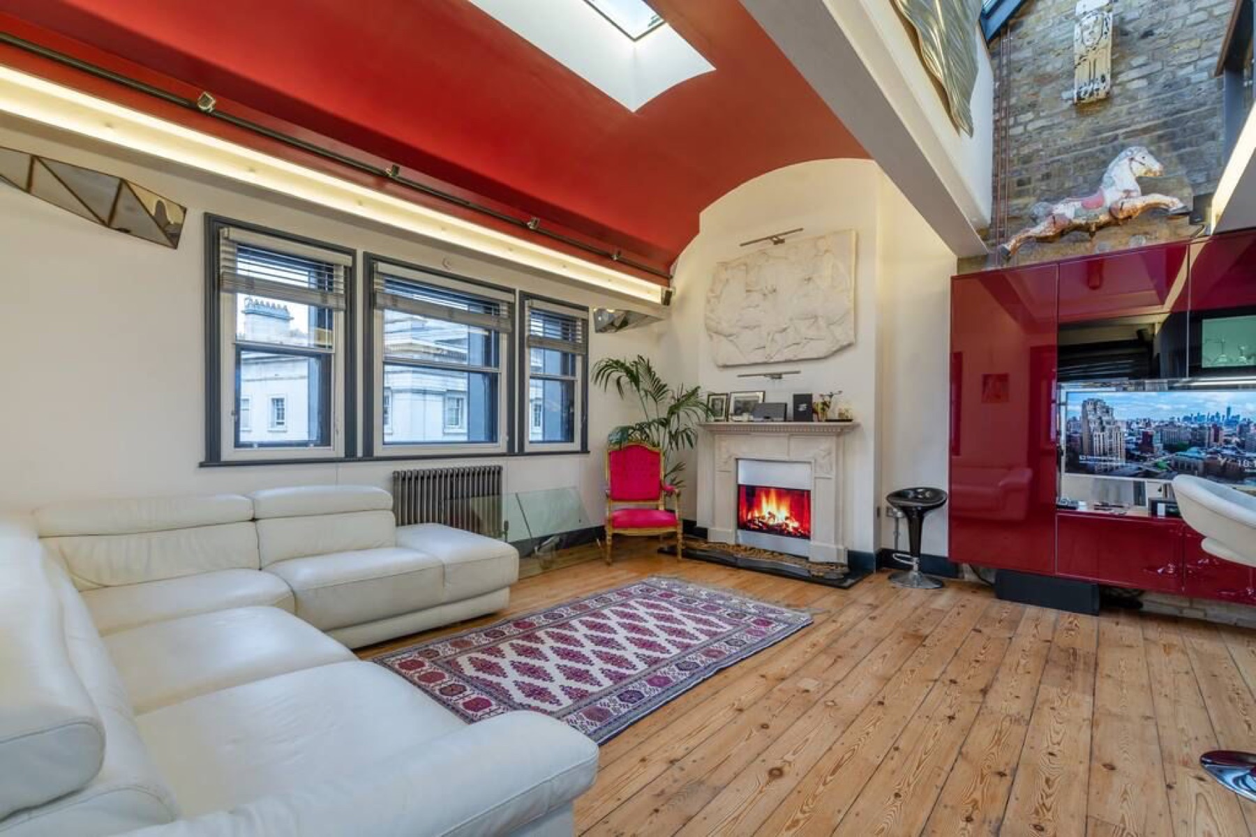 Characterful living space at the Soho property