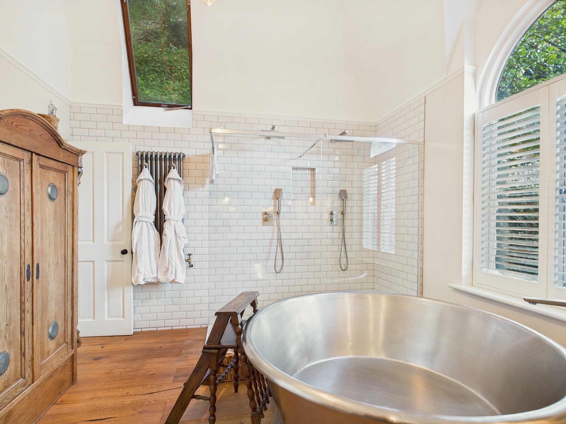 Bathroom with freestanding bath at Undercliffe House
