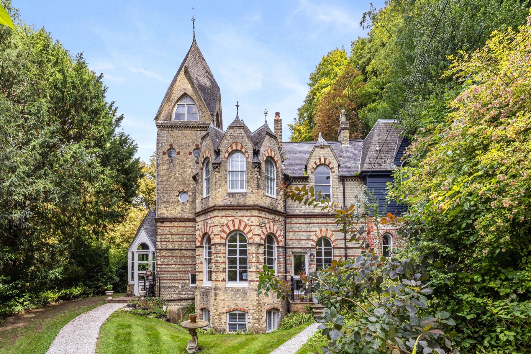 The neo-Gothic exterior of Undercliffe House in Lewes